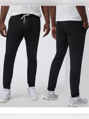 Vuori Ponto Performance Pant Black DreamKnit Loungewear, small